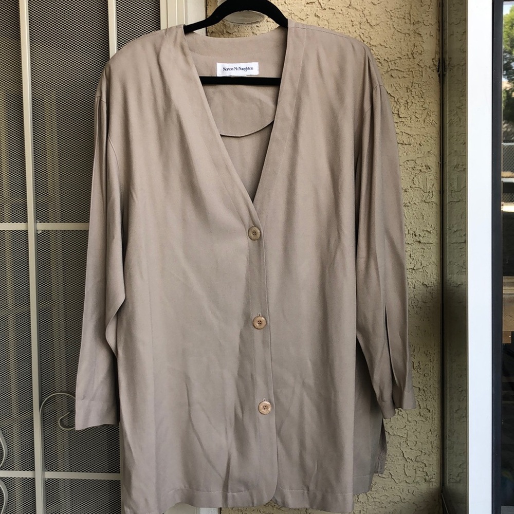 Vintage Norton McNaughton beige blazer, 16